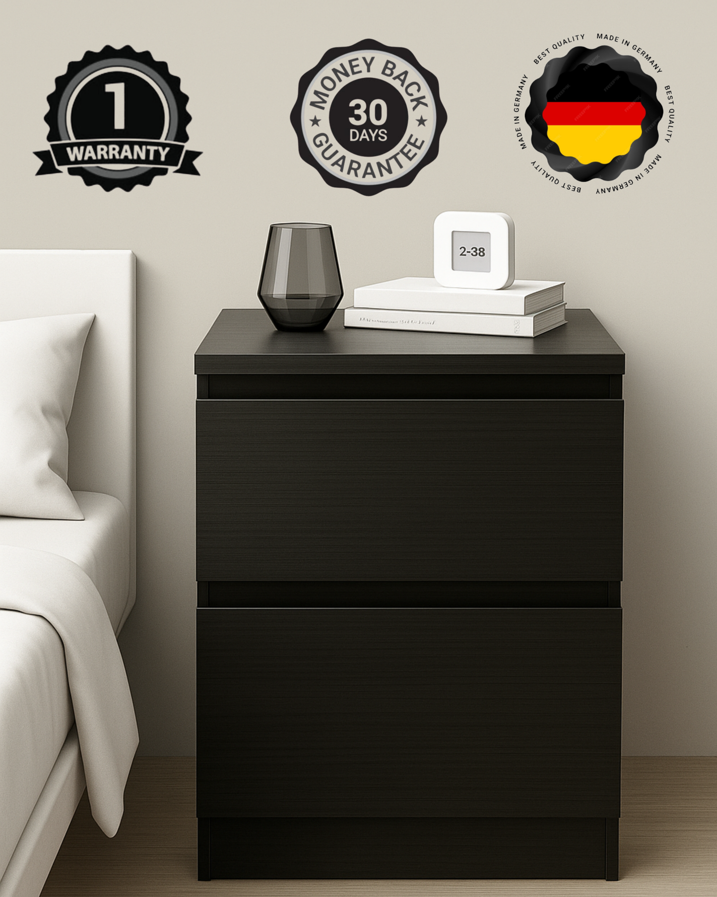 HausVersteck™ Nachttisch mit Geheimfach