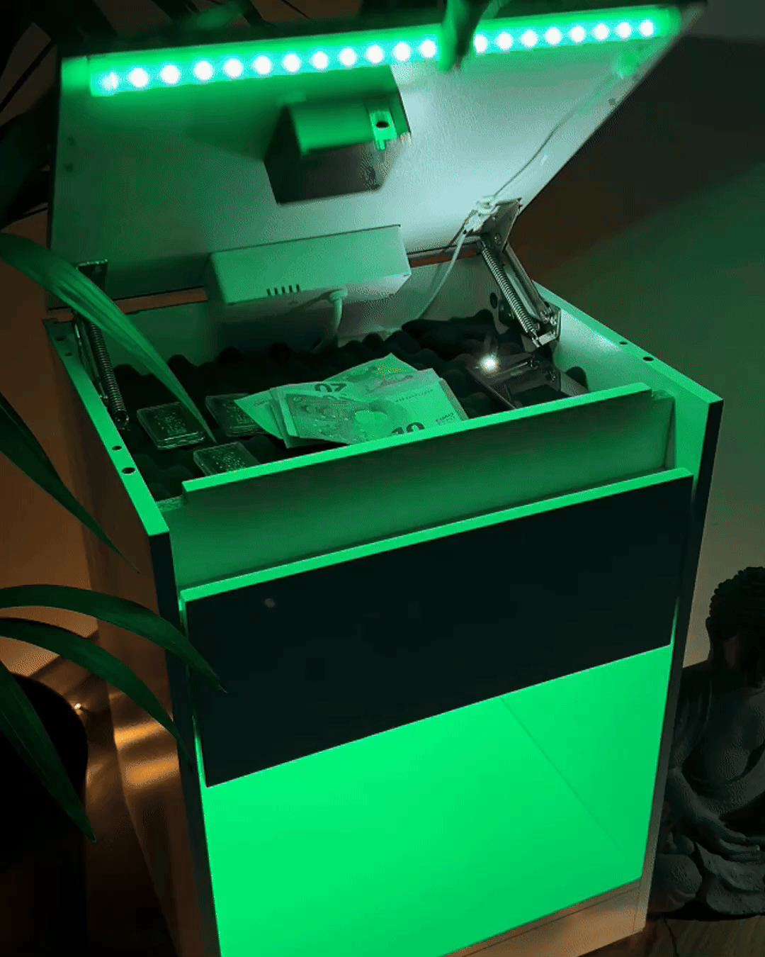 HausVersteck™ Nightstand with Charging Station and Secret Compartments