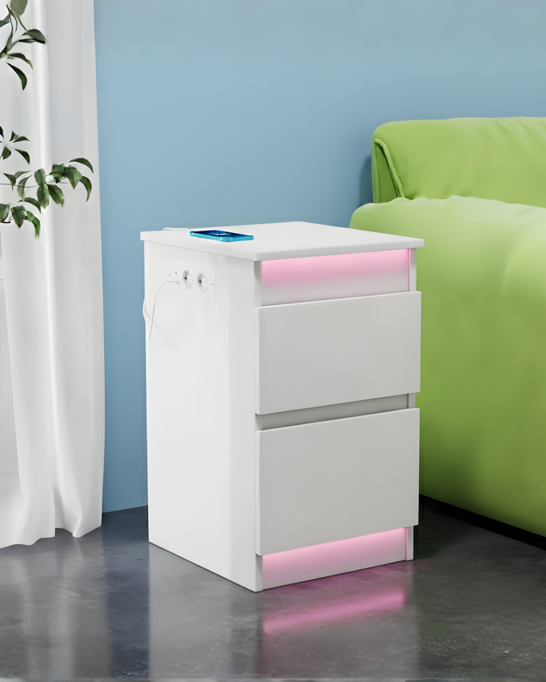 HausVersteck™ Nachttisch mit Geheimfach und Aufladestation