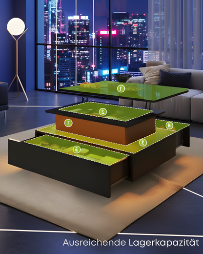 HausVersteck™ Wohnzimmer/Kaffeetisch mit Geheimfach