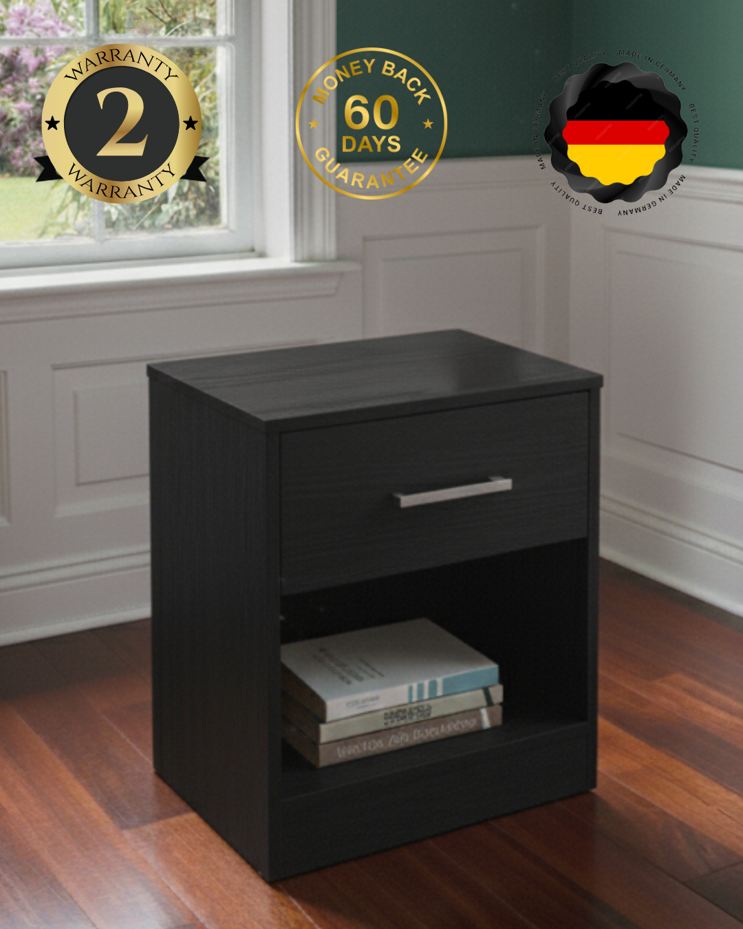 HausVersteck™ Comodino con scomparto segreto inferiore