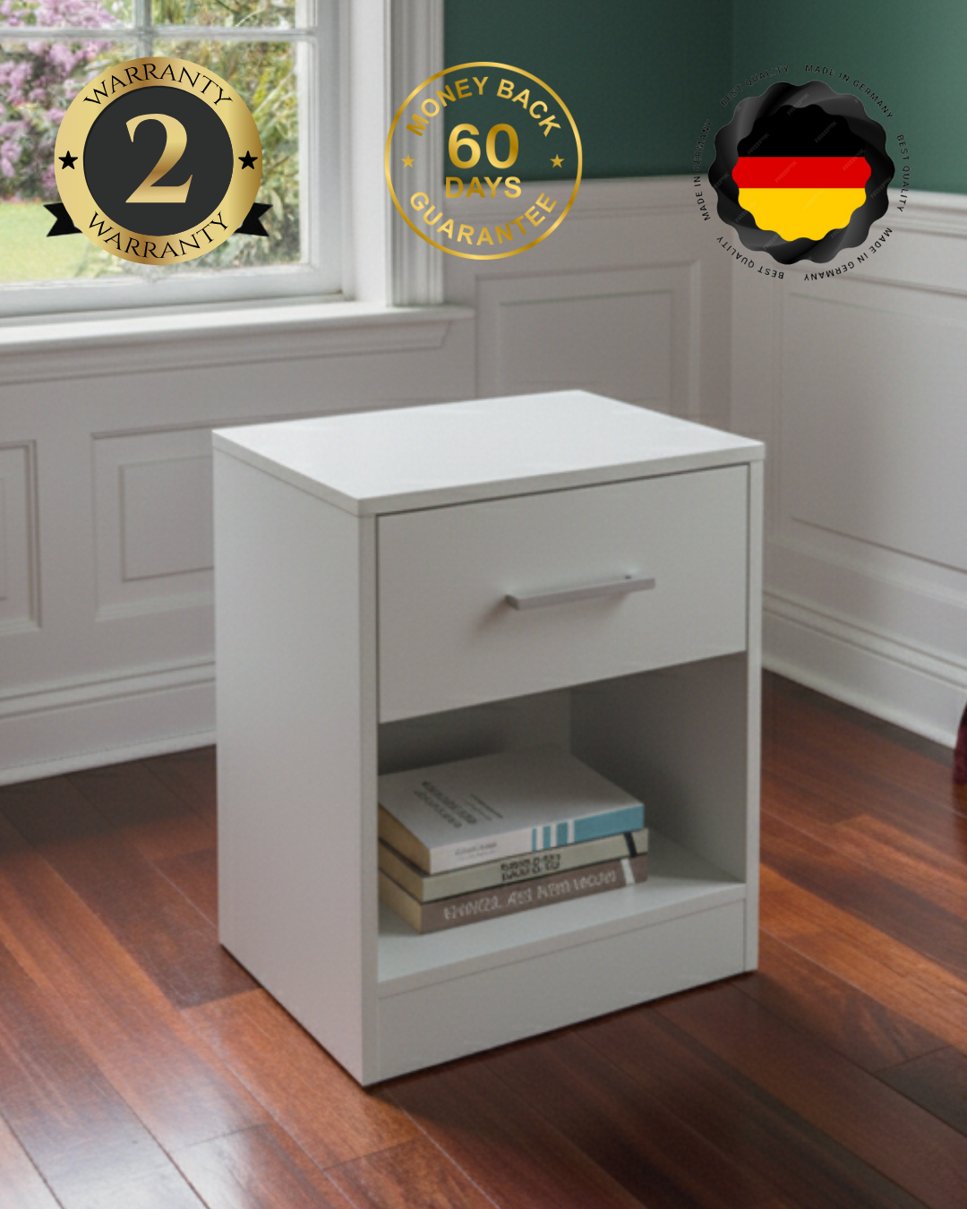 HausVersteck™ Comodino con scomparto segreto inferiore