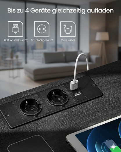 HausVersteck™ bedside table with charging station and secret compartments