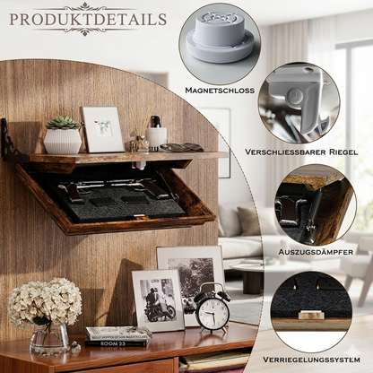HausVersteck™ Wandregal mit Geheimfach