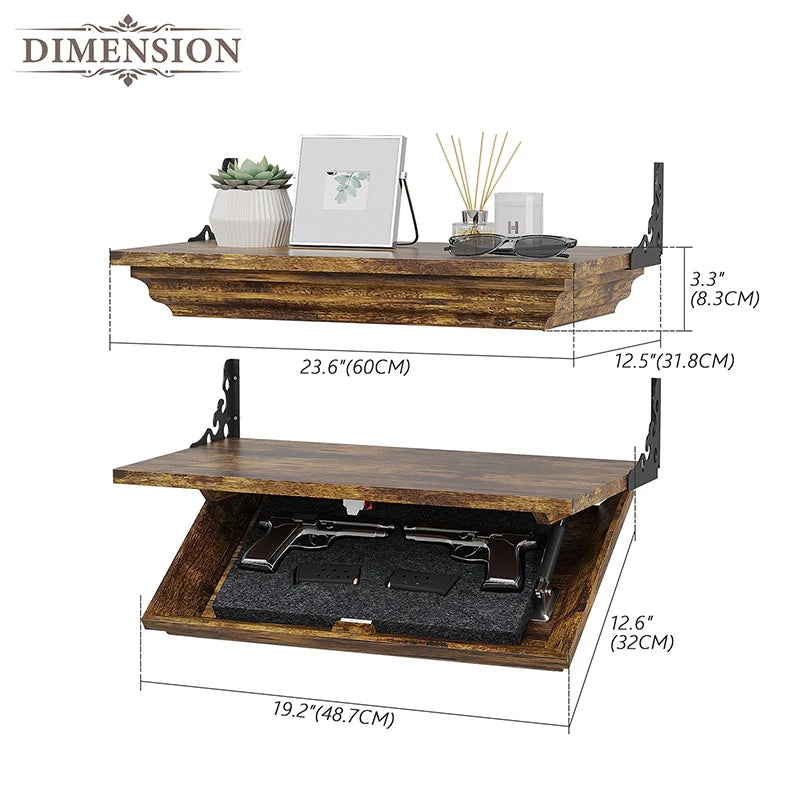 HausVersteck™ Wandregal mit Geheimfach
