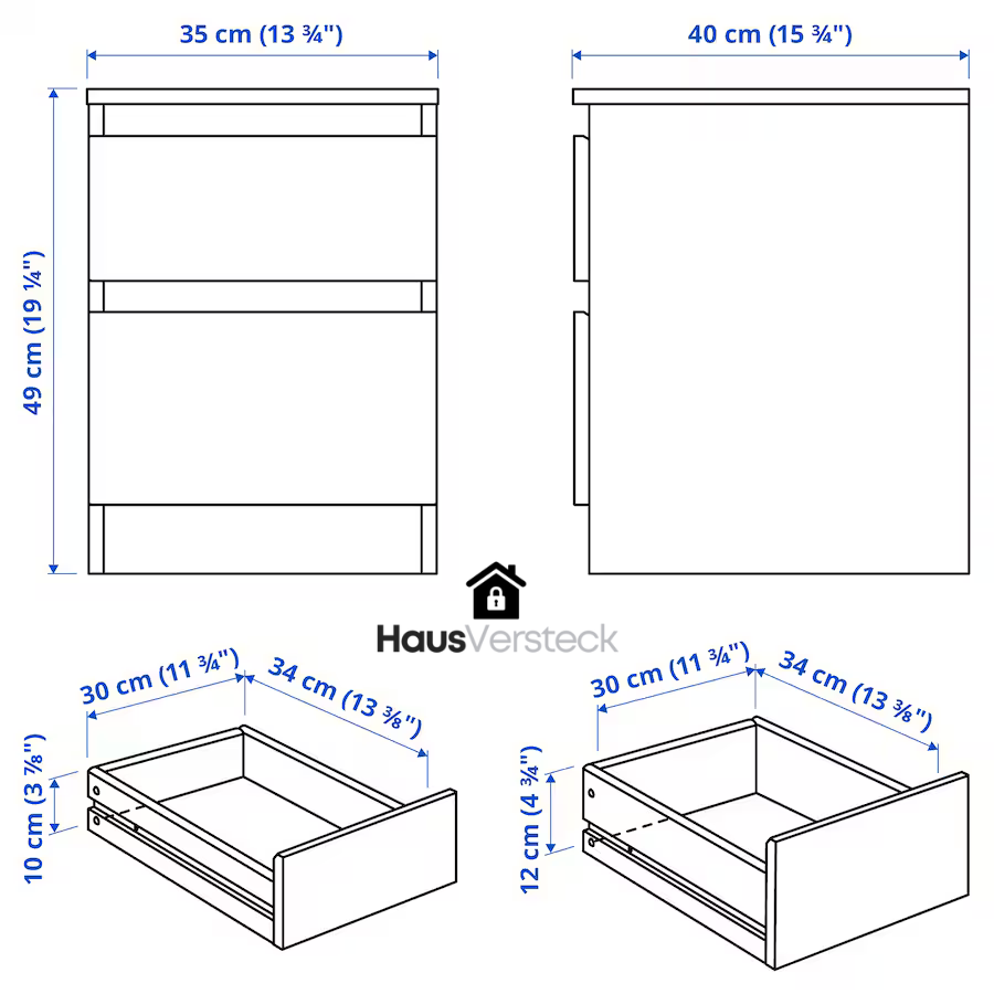HausVersteck™ bedside table with secret compartment