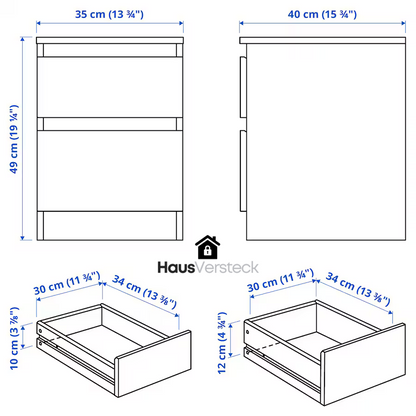 HausVersteck™ bedside table with secret compartment