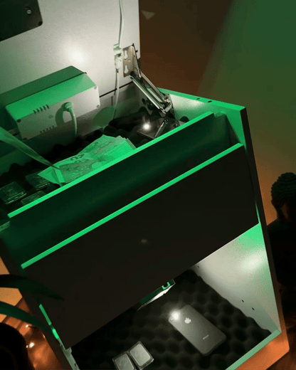 HausVersteck™ Nightstand with Charging Station and Secret Compartments