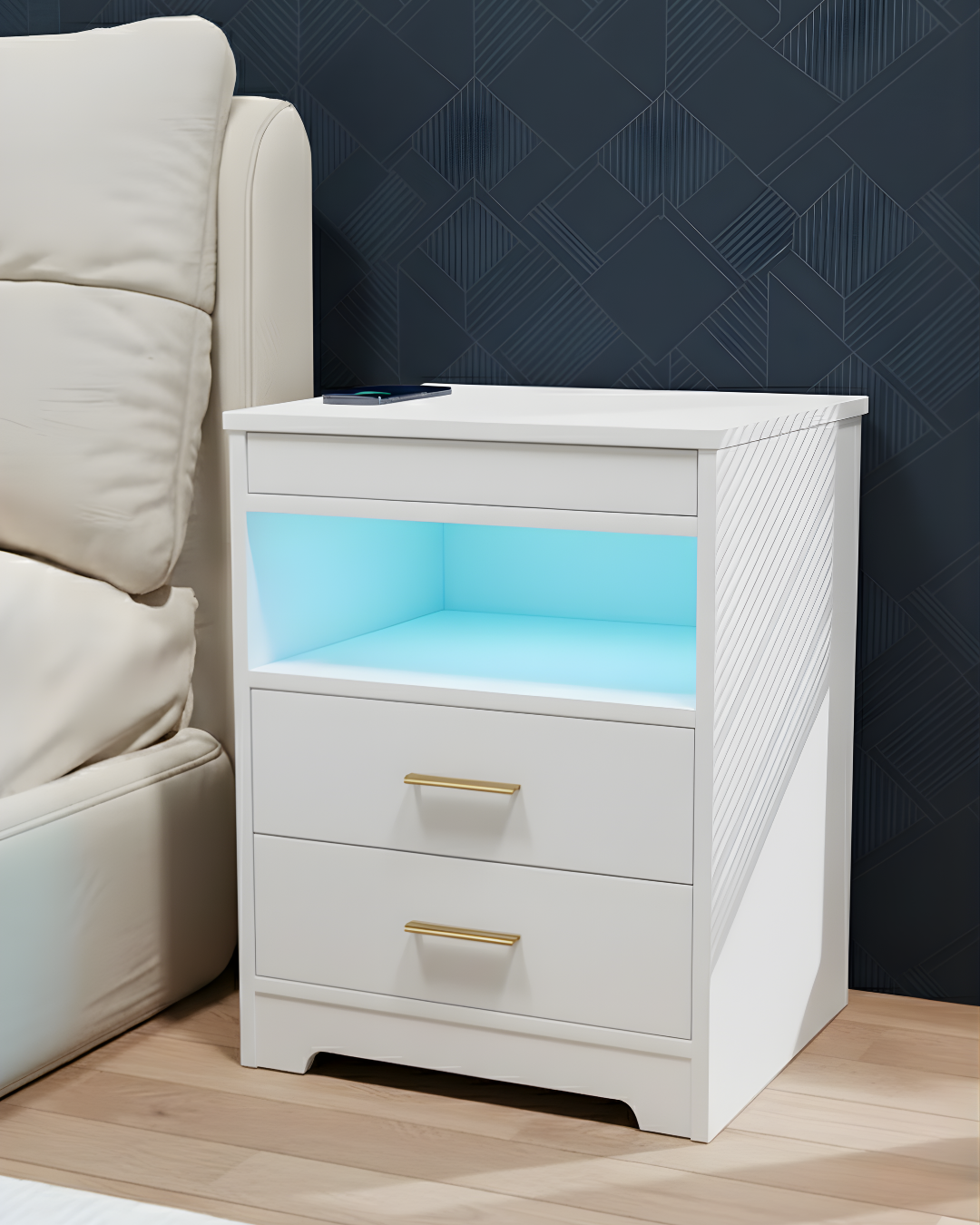 HausVersteck™ Nachttisch mit Schiebe-Geheimfach