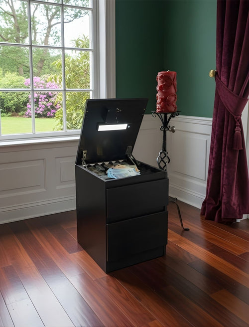 HausVersteck™ Mesita de noche con compartimento secreto