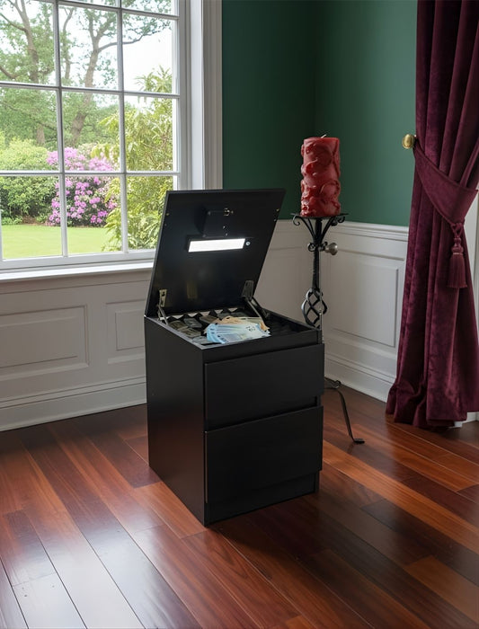 HausVersteck™ Mesita de noche con compartimento secreto